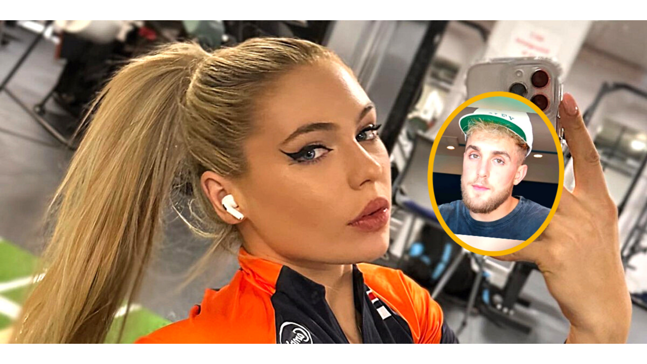 Illustratie voor: Jutta Leerdam zoenend gespot met Jake Paul in Miami