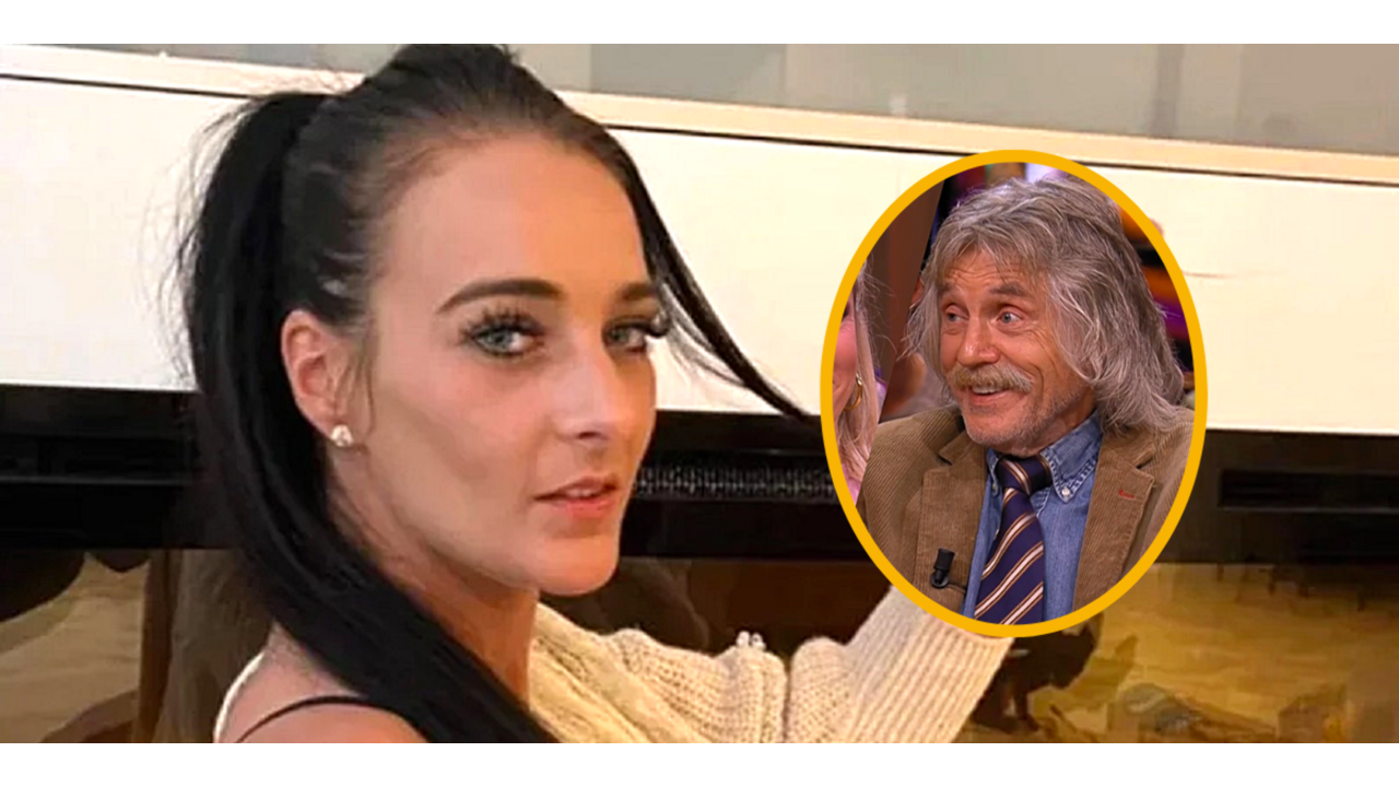 Illustratie voor: Johan Derksen over pikante foto’s Nicol Kremers: ‘Wil vanavond wel hatseflatsen’