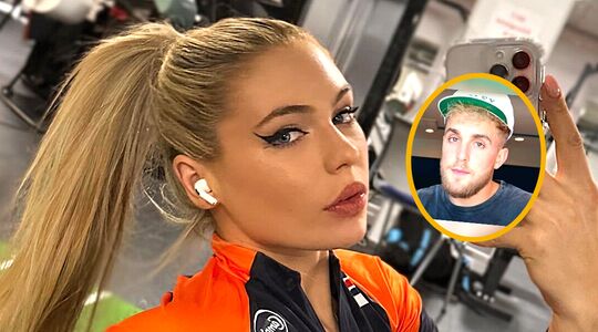 Illustratie voor: Jutta Leerdam zoenend gespot met Jake Paul in Miami
